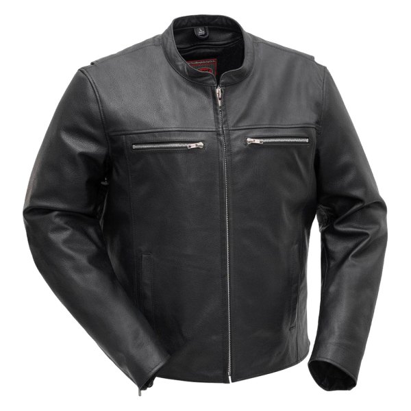 First Manufacturing® - Rocky Men's Leather Jacket (Small, Black)