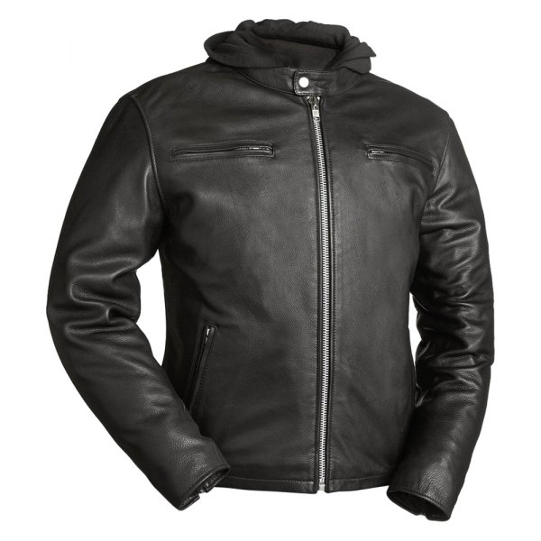 First Manufacturing® - Street Cruiser Men's Leather Jacket (Large, Black)