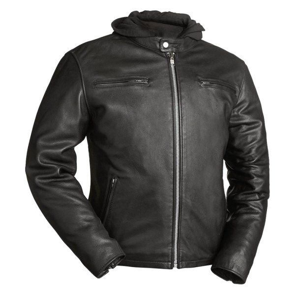 First Manufacturing® - Street Cruiser Men's Leather Jacket (X-Large, Black)