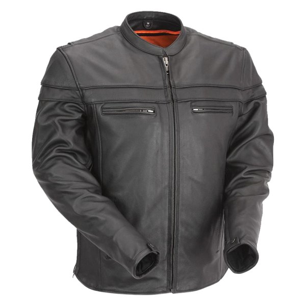 First Manufacturing® - Maverick Men's Leather Jacket (Large, Black)