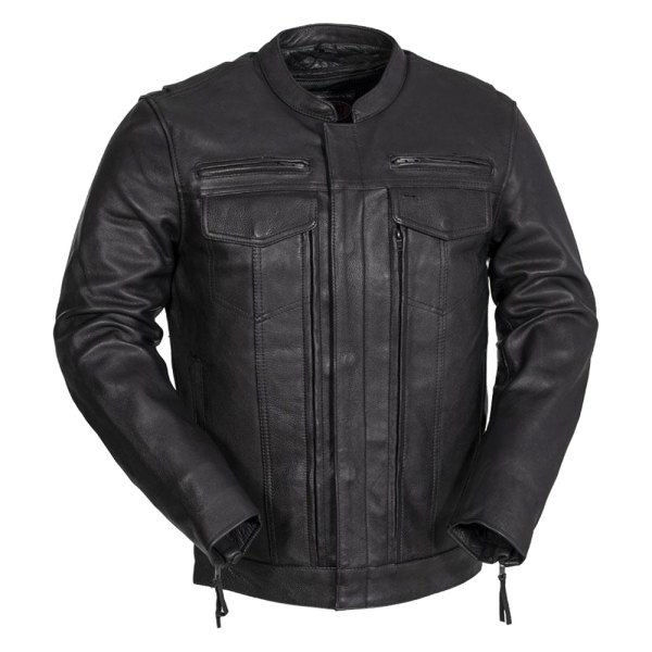First Manufacturing® - Raider Men's Leather Jacket (Medium, Black)