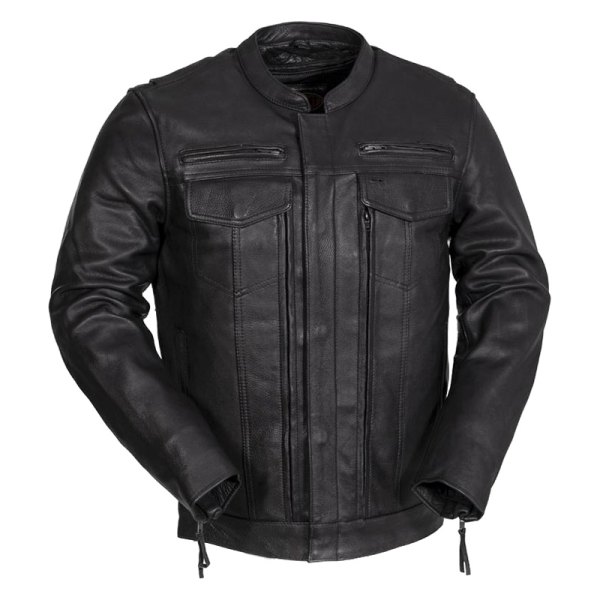 First Manufacturing® - Raider Men's Leather Jacket (8X-Large, Black)