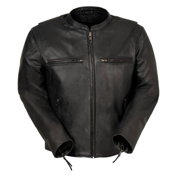 First Manufacturing® - Indy Men's Leather Jacket (2X-Large, Black)
