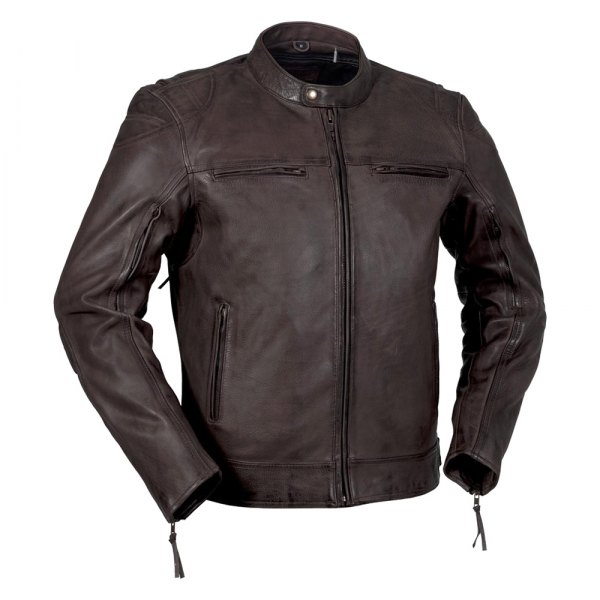 First Manufacturing® - Top Performer Men's Leather Jacket (Small, Brown)