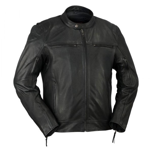 First Manufacturing® - Top Performer Men's Leather Jacket (Small, Black)