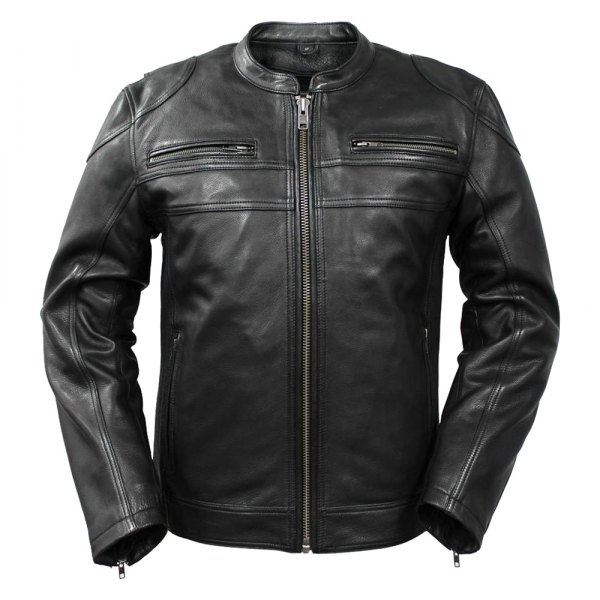 First Manufacturing® - Nemesis Men's Leather Jacket (Large, Black)
