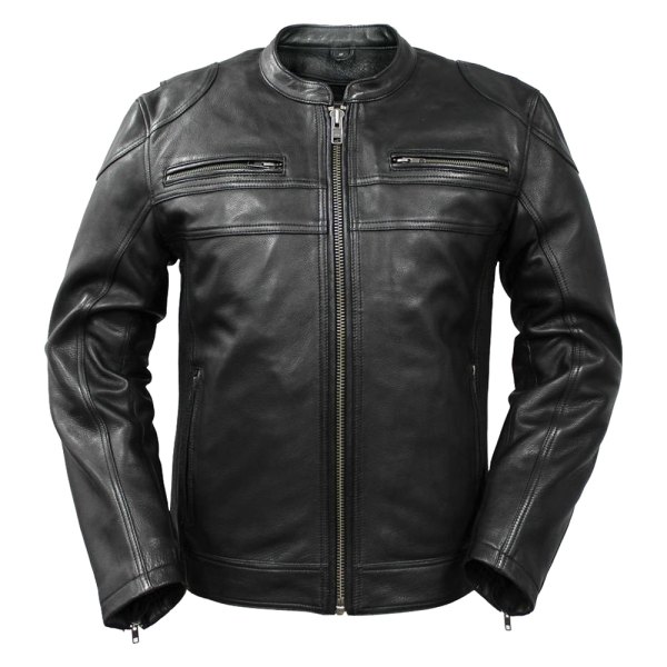 First Manufacturing® - Nemesis Men's Leather Jacket (Small, Black)