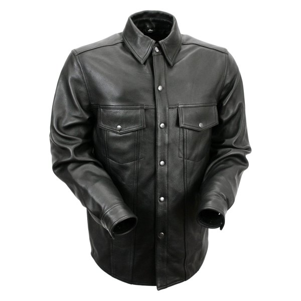 First Manufacturing® - Milestone Men's Shirt (Large, Black)