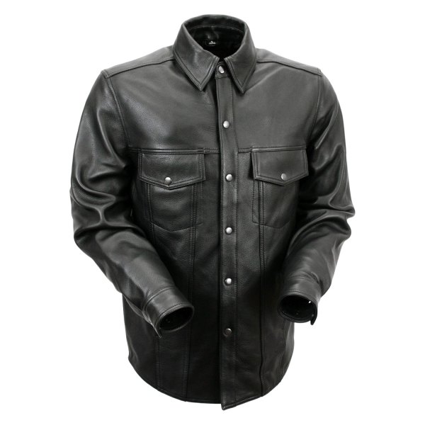 First Manufacturing® - Milestone Men's Shirt (Medium, Black)