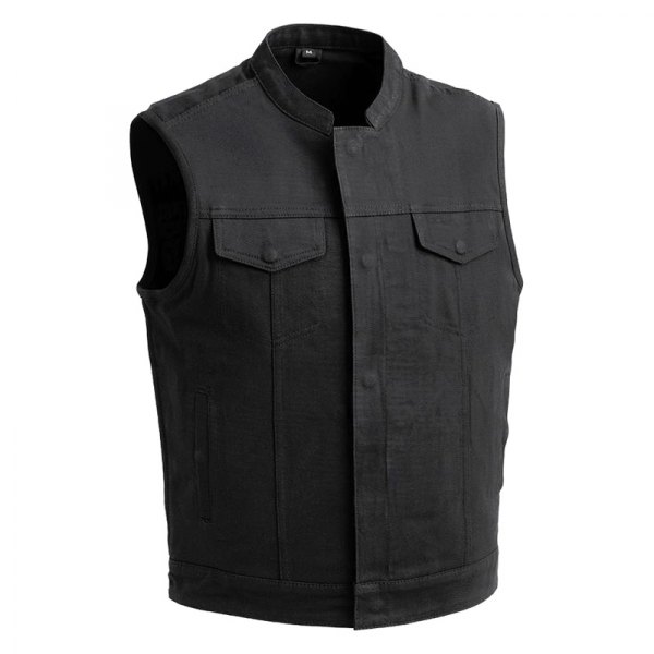 First Manufacturing® - Havoc MC Men's Twill Vest (10X-Large, Black)