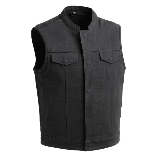 First Manufacturing® - Havoc MC Men's Twill Vest (11X-Large, Black)