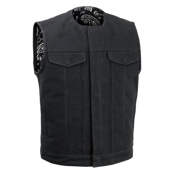 First Manufacturing® - Fairfax V2 Men's Textile Vest (Large, Black)
