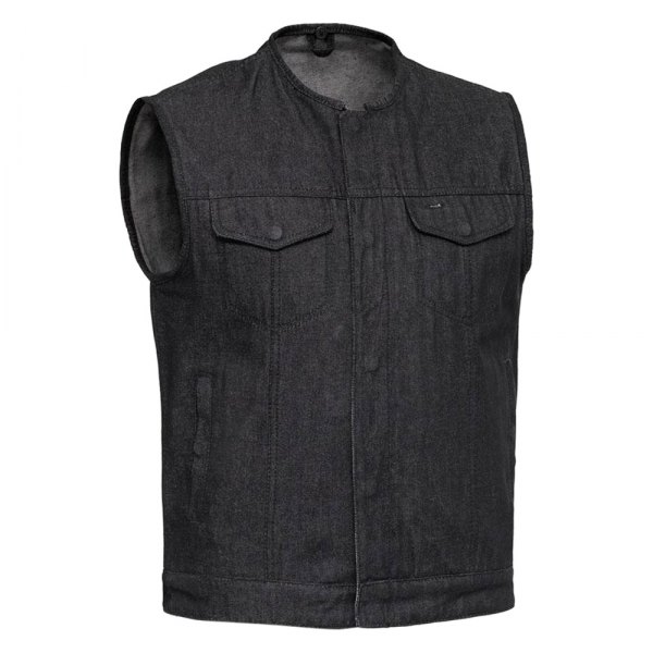 First Manufacturing® - Haywood Men's Denim Vest (2X-Large, Black)
