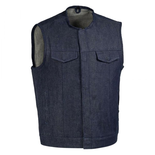 First Manufacturing® - Haywood Men's Denim Vest (Large, Blue)