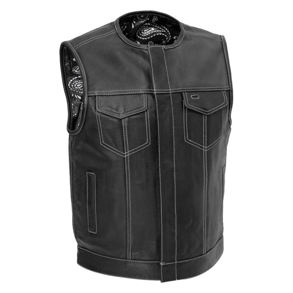 First Manufacturing® - Banditt Men's Vest (2X-Large, Black/White Band)