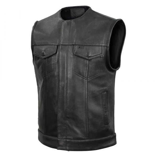First Manufacturing® - Highside Men's Leather Vest (2X-Large, Black)
