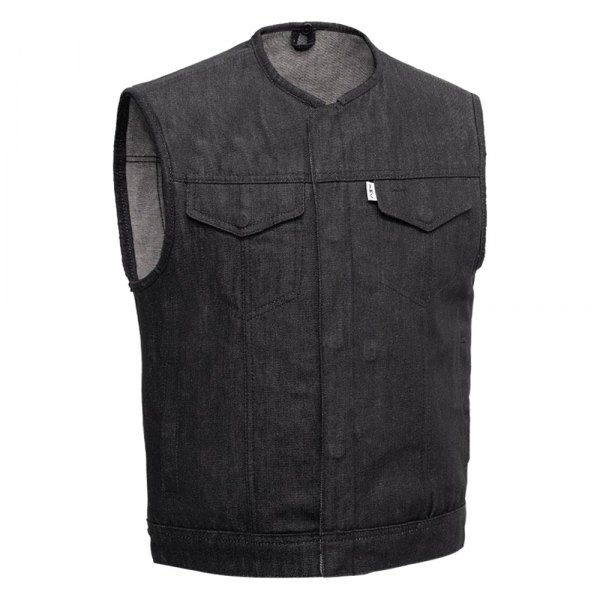 First Manufacturing® - Murdock Men's Denim Vest (2X-Large, Black)
