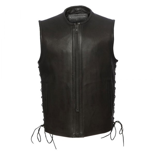 First Manufacturing® - Venom Men's Leather Vest (Large, Black)
