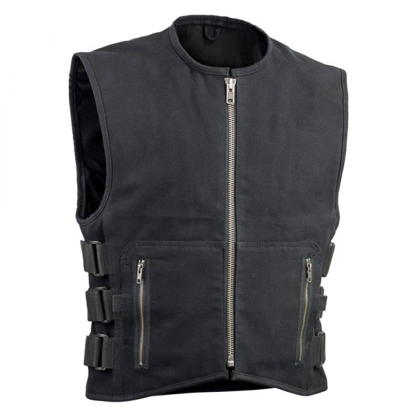 First Manufacturing® - Knox Men's Textile Vest (2X-Large, Black)