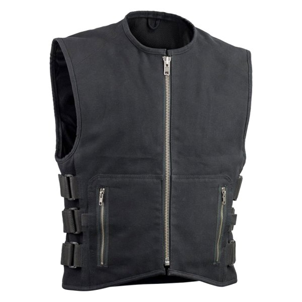 First Manufacturing® - Knox Men's Textile Vest (4X-Large, Black)