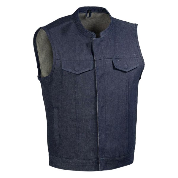 First Manufacturing® - Kershaw Men's Denim Vest (Large, Blue)