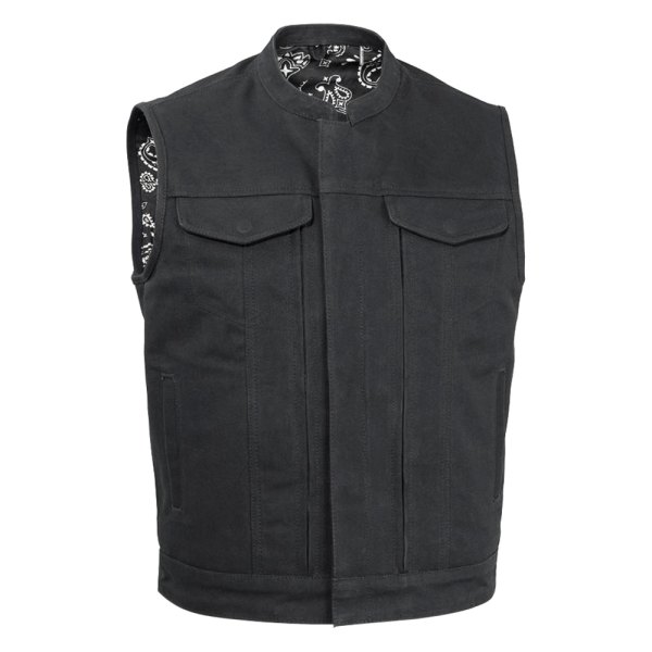 First Manufacturing® - Highland V2 Men's Textile Vest (Small, Black)