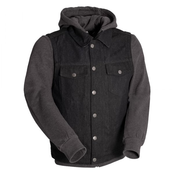 First Manufacturing® - Rook Men's Denim Jacket (Large, Black/Gray)