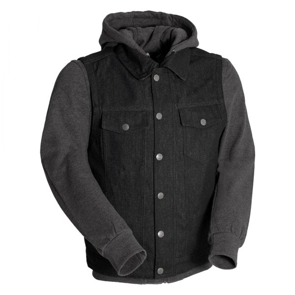 First Manufacturing® - Rook Men's Denim Jacket (Small, Black/Gray)