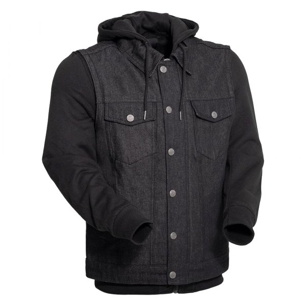 First Manufacturing® - Rook Men's Denim Jacket (X-Large, Black)