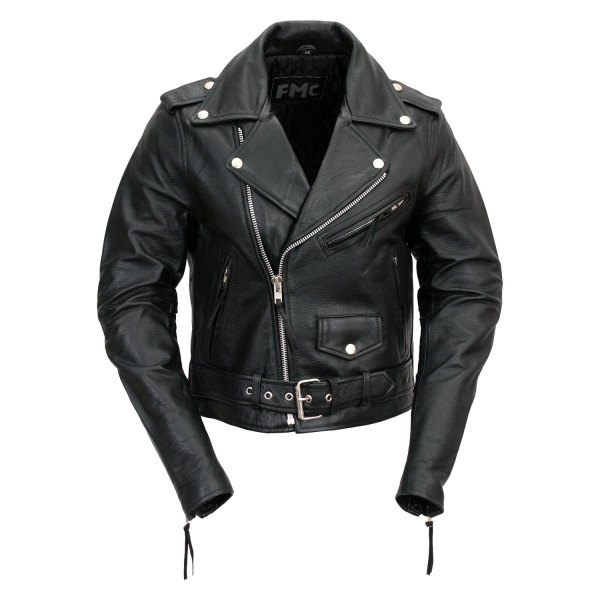 First Manufacturing® - Bikerlicious Women's Leather Jacket (X-Large, Black)