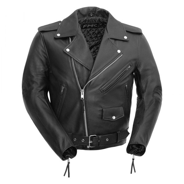 First Manufacturing® - Superstar Men's Leather Jacket (X-Small, Black)