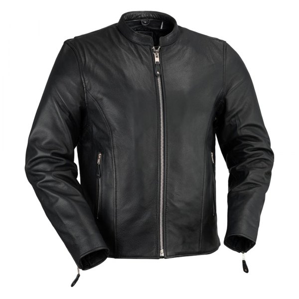 First Manufacturing® - Ace Men's Leather Jacket (Large, Black)