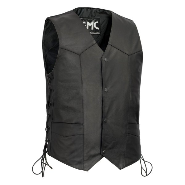 First Manufacturing® - Carbine Men's Leather Vest (6X-Large, Black)