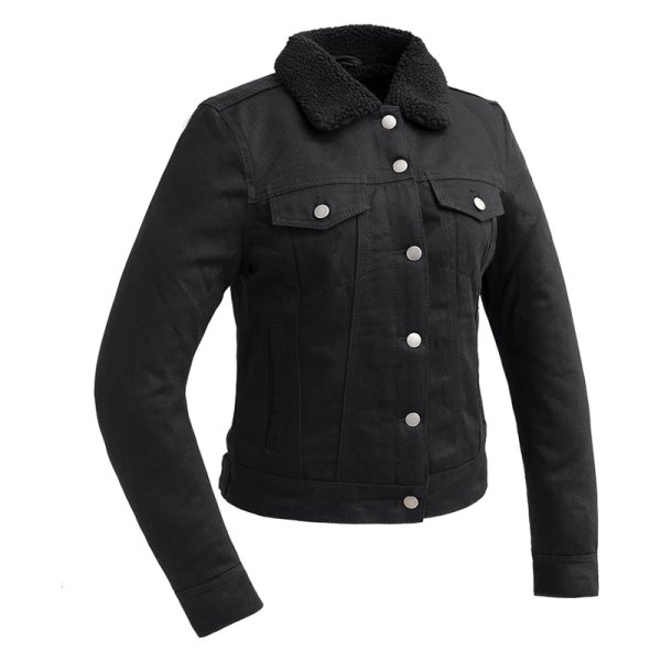 First Manufacturing® - Samantha Fashion Women's Twill Jacket (Medium, Black)