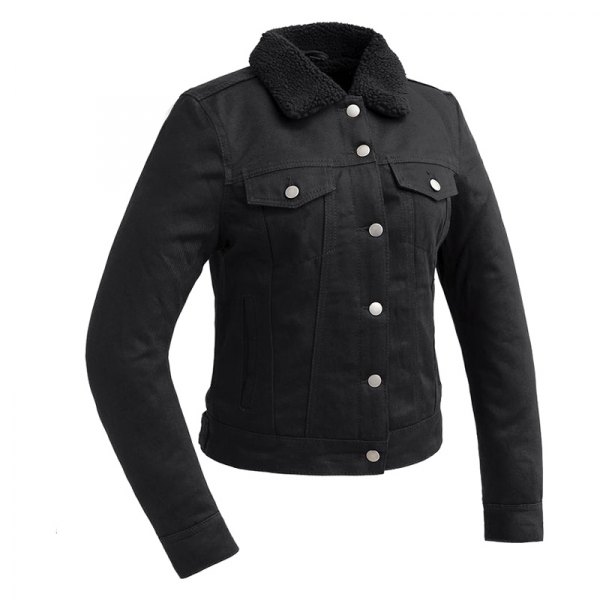 First Manufacturing® - Samantha Fashion Women's Twill Jacket (Small, Black)