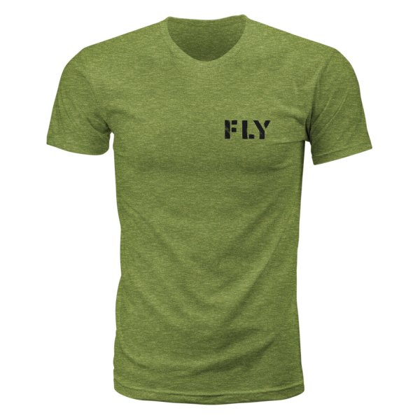 Fly Racing® - Military T-Shirt (2X-Large, Green Heather)