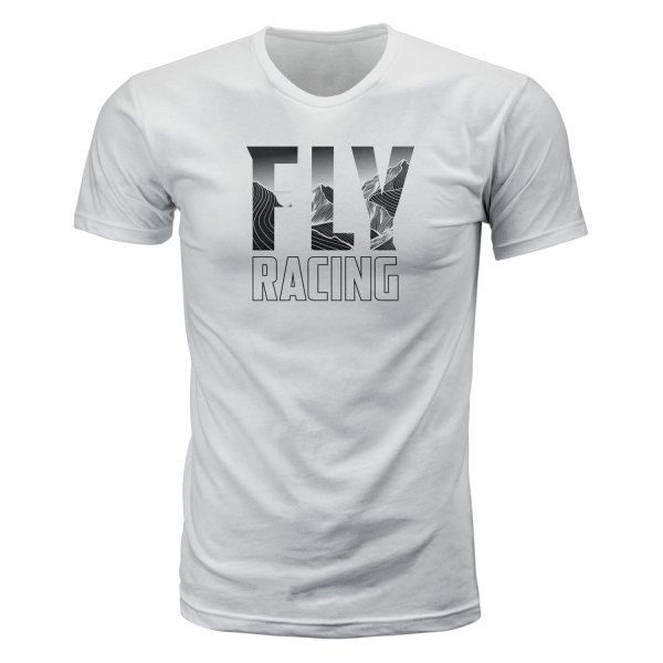 Fly Racing® - Mountain T-Shirt (2X-Large, White)