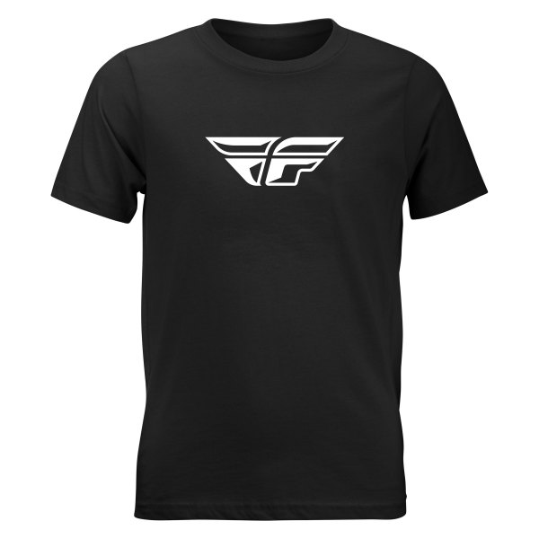 Fly Racing® - F-Wing Youth T-Shirt (Large, Black)