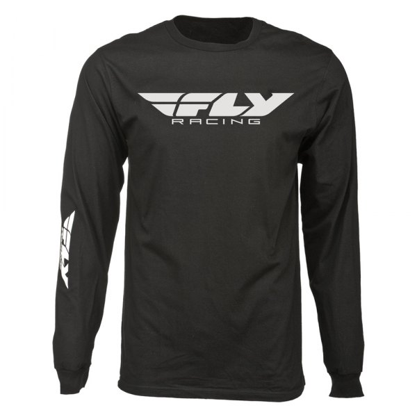 Fly Racing® - Corporate Men's Long Sleeve T-Shirt (Small, Black)
