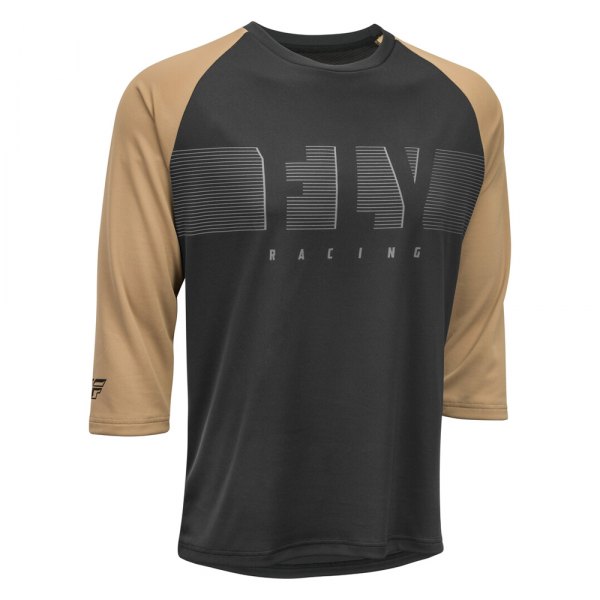 Fly Racing® - Ripa 3/4 Sleeve Men's Jersey (Small, Black/Khaki)