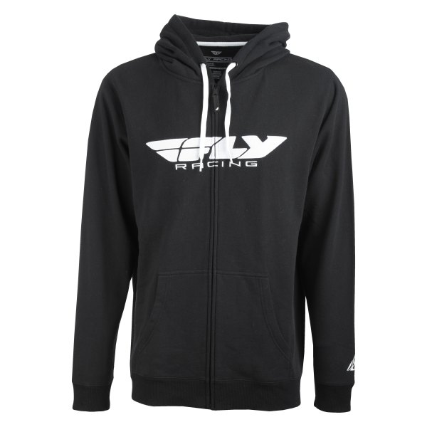 Fly Racing® - Corporate Zip Up Men's Hoodie (Large, Black)