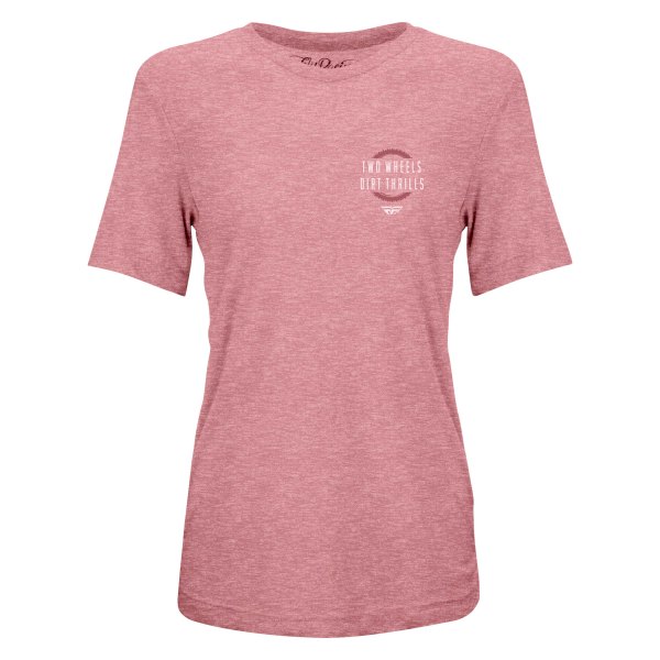 Fly Racing® - Two Wheels Women's Tee (Large, Mauve Heather)