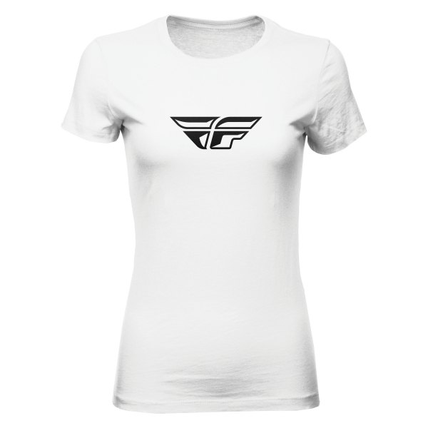 Fly Racing® - F-Wing Women's T-Shirt (Large, White)