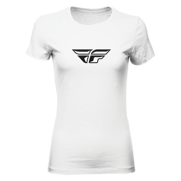 Fly Racing® - F-Wing Women's T-Shirt (Medium, White)