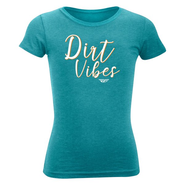 Fly Racing® - Girl Dirt Vibes Youth T-Shirt (Large, Blue)