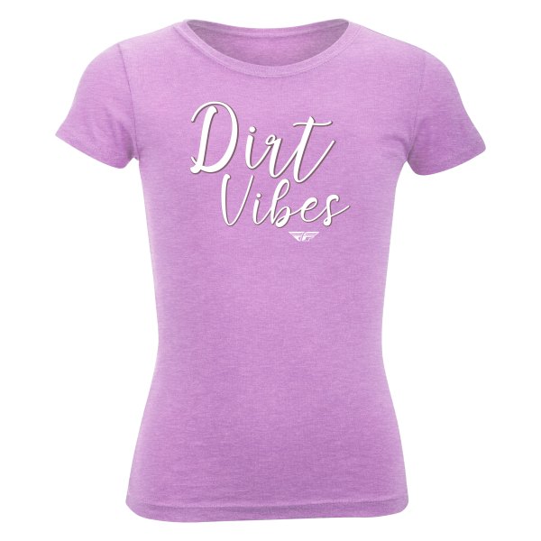 Fly Racing® - Girl Dirt Vibes Youth T-Shirt (Large, Lilac)