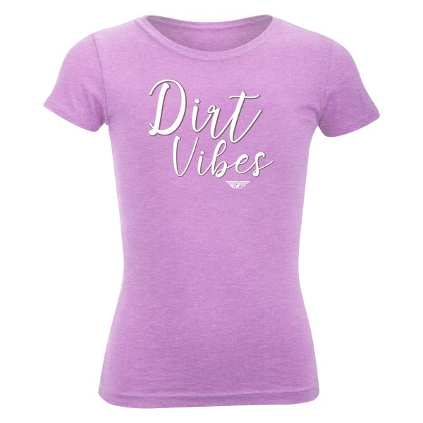 Fly Racing® - Girl Dirt Vibes Youth T-Shirt (Medium, Lilac)