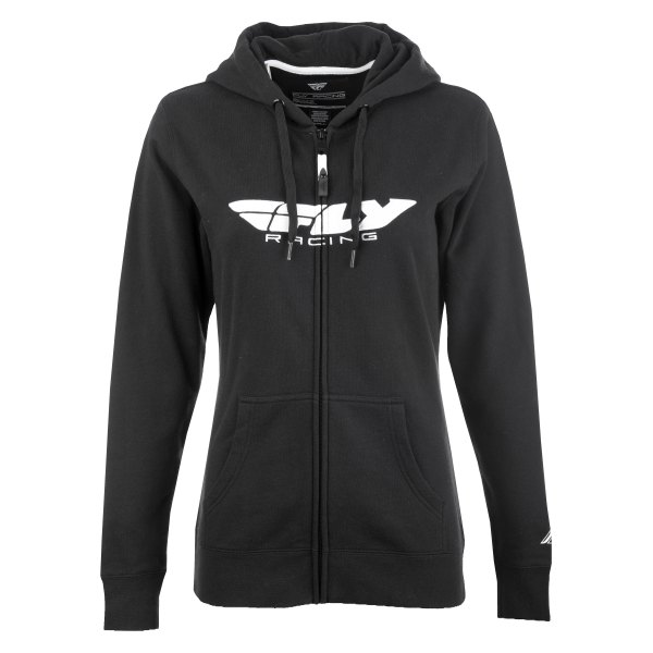 Fly Racing® - Corporate Zip Up Women's Hoodie (Large, Black)