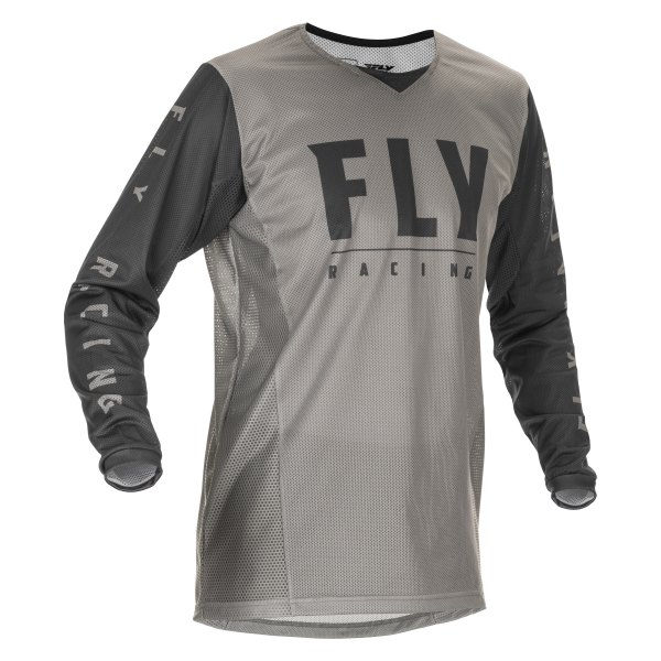 Fly Racing® - Kinetic Mesh Youth Jersey (Medium, Light Gray/Dark Gray)