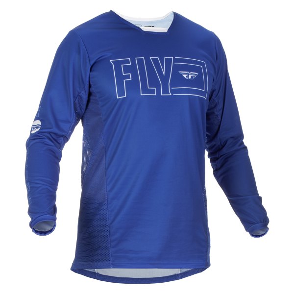 Fly Racing® - Men's Kinetic Fuel™ 2X-Large Blue/White Long Sleeve Jersey